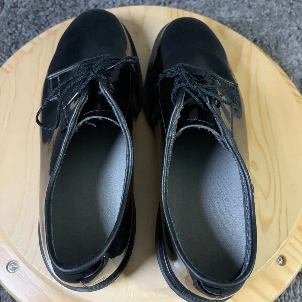 Altama Oxford Mens Size 10 Wide Black Leather Military Vibram Dress Shoes USA
